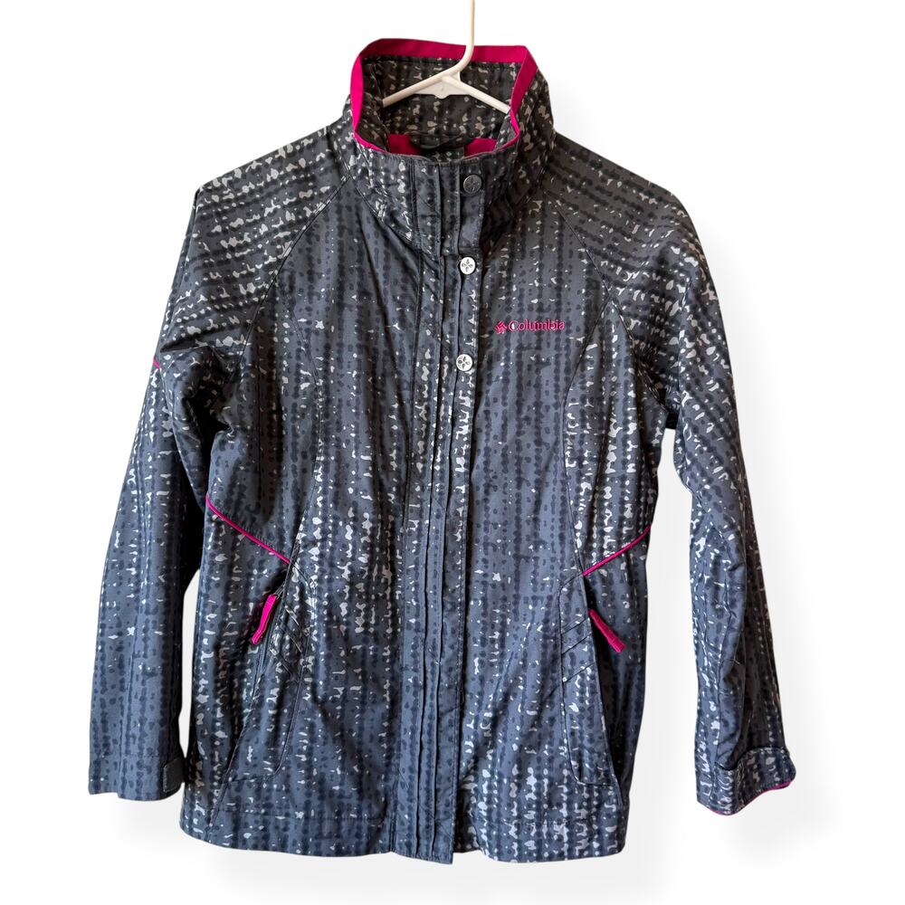 Columbia Girls Interchange Waterproof Jacket Gray Pink 10/12